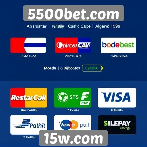 Métodos de pagamento aceitos no 5500bet.com